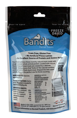 Bandits Freeze Dried Treats, Duck .75 oz